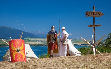 Roman military camp clipart