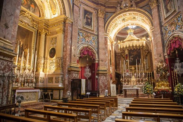 Interno della chiesa di Saint Roque - Mdina, Malta — Foto Stock