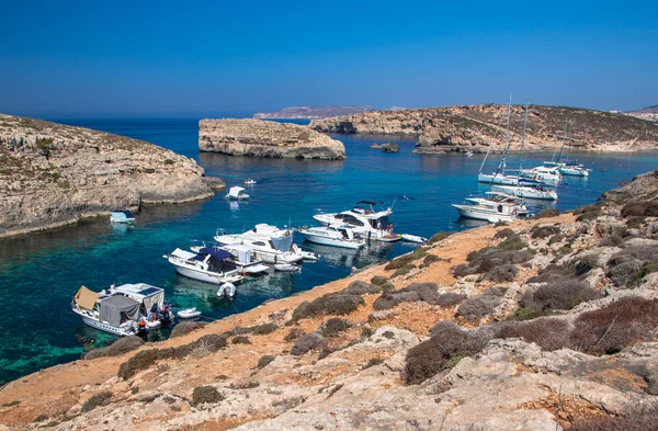 Lagoa azul em Comino - Malta — Fotografia de Stock