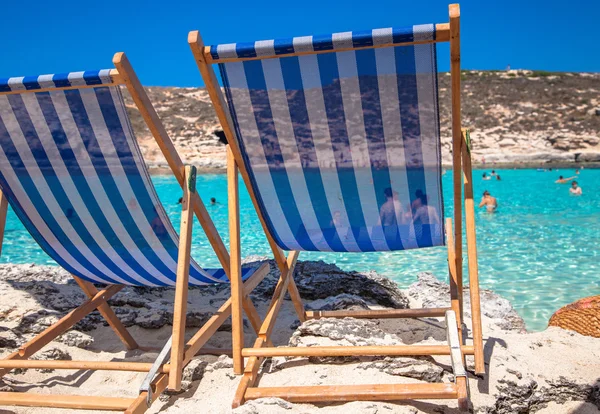 Relax at blue lagoon - Comino, Malta — Stock Photo, Image