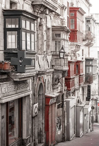 Balkon am Gebäude - valletta, malta — Stockfoto