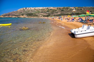 Orange'da Rampa bay - kum adanın Gozo - Malta