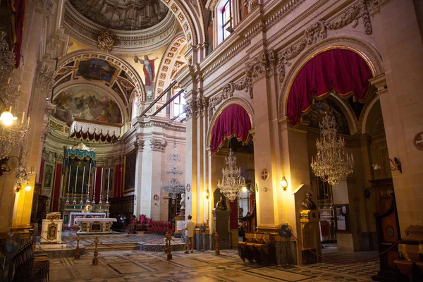 Interno della chiesa a Cittadella - città Victoria, Gogo - Malta — Foto Stock