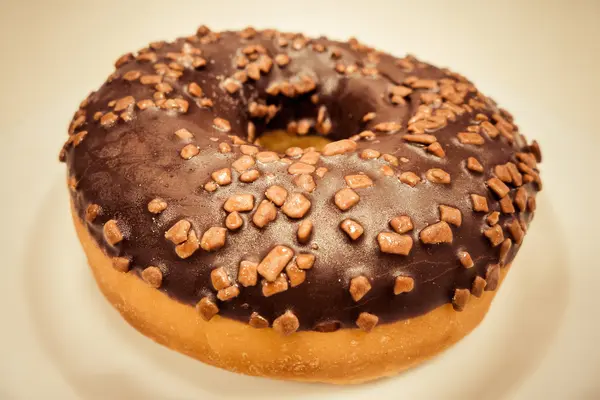 초콜릿 도넛-세부 사항 — 스톡 사진