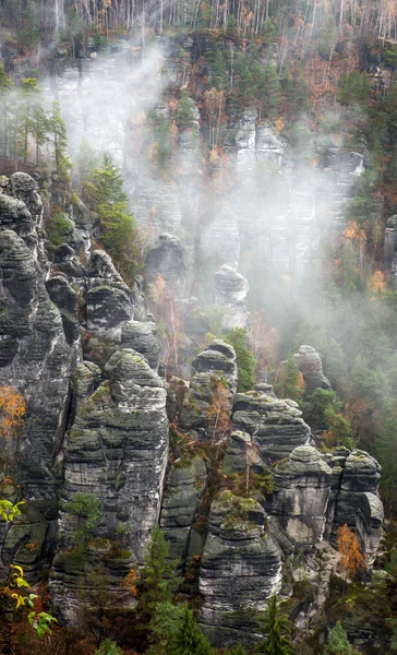 Formação rochosa Bastei, Alemanha — Fotografia de Stock