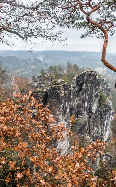 Formação rochosa Bastei, Alemanha — Fotografia de Stock