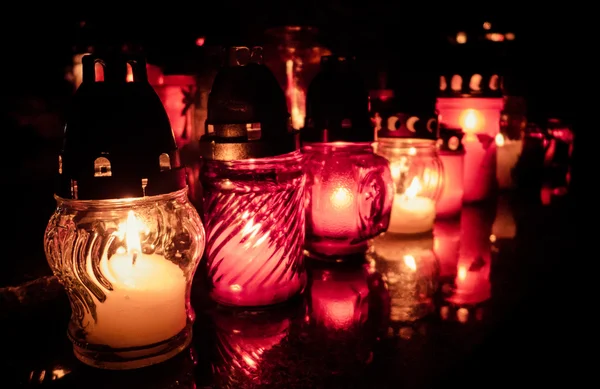 Κεριά το βράδυ — Φωτογραφία Αρχείου