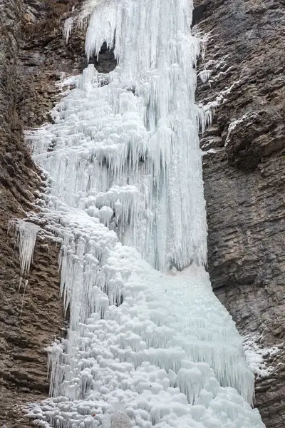 Cascata del ghiaccio - Cascata Brankovsky, Slovacchia — Foto Stock