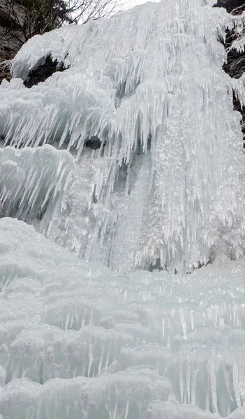 Cascata del ghiaccio - Cascata Brankovsky, Slovacchia — Foto Stock