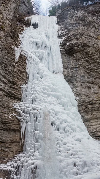 Cascata del ghiaccio - Cascata Brankovsky, Slovacchia — Foto Stock