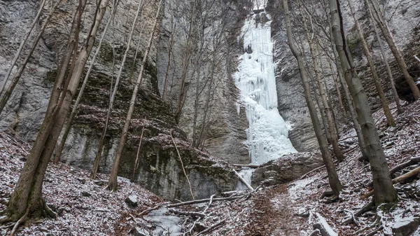 Icefall - Brankovsky waterfall, Slovakia — Stock Photo, Image