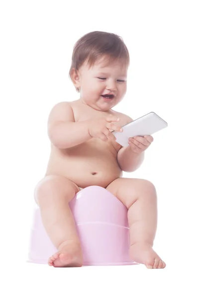 Happy potty training — Stock Photo, Image