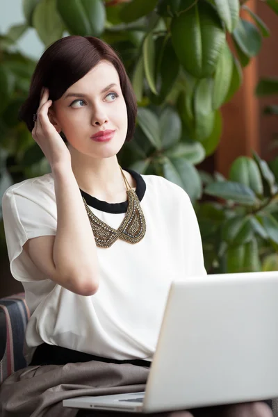 Working in cafe — Stock Photo, Image