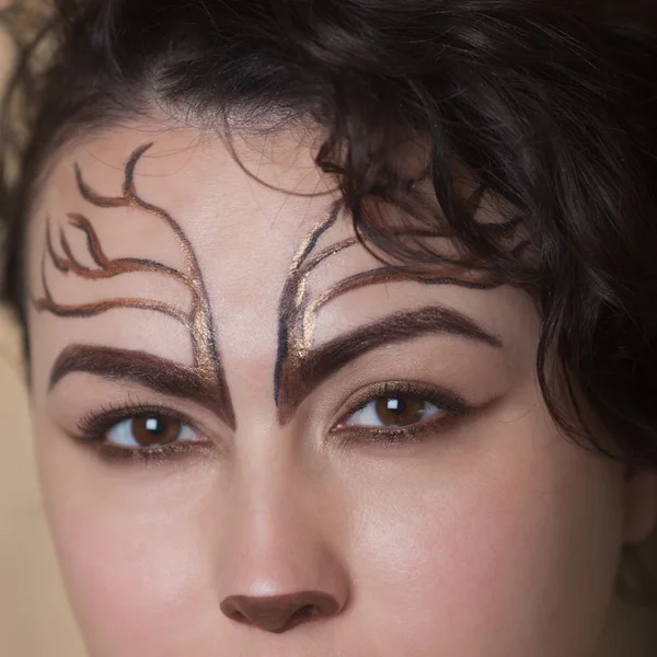 Creative make-up of a deer — Stock Photo, Image