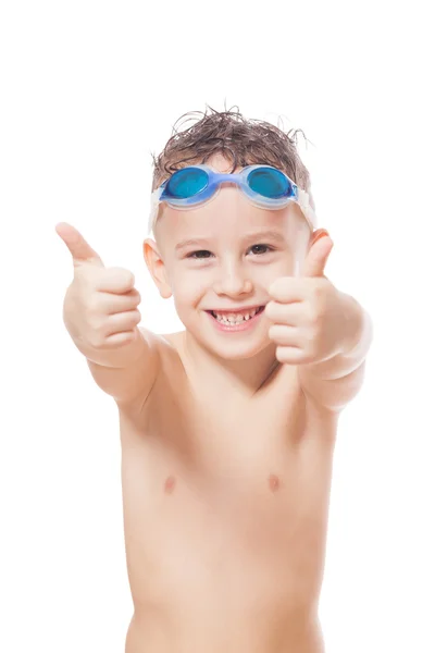 Smiling young swimmer — Stock Photo, Image