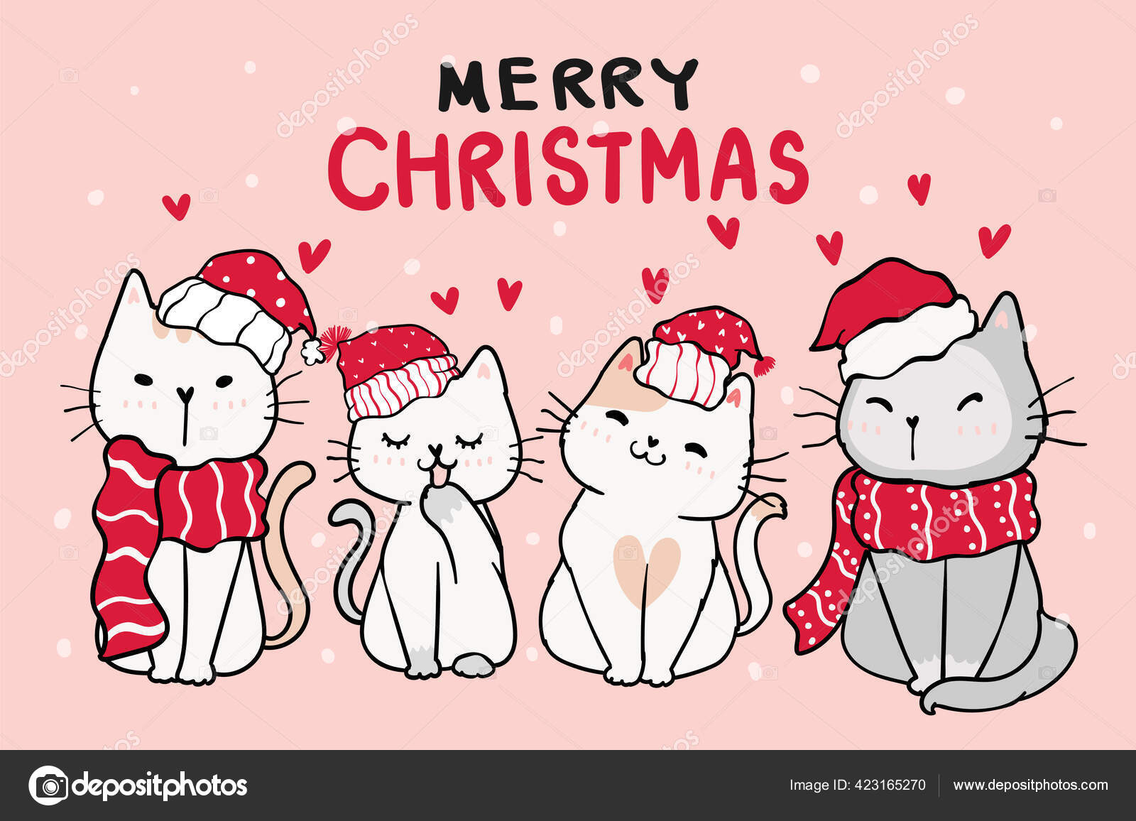 Mũ đỏ, kẹp cổ, mèo con, giáng sinh, tuyết - Bạn đã sẵn sàng để đón Giáng sinh chưa? Hãy xem bức ảnh này với mũ đỏ và kẹp cổ thật đáng yêu, kèm theo chú mèo con xinh xắn với tuyết trắng xóa phủ khắp nơi. Chắc chắn bạn sẽ cảm thấy ấm áp trong mùa lễ hội này.