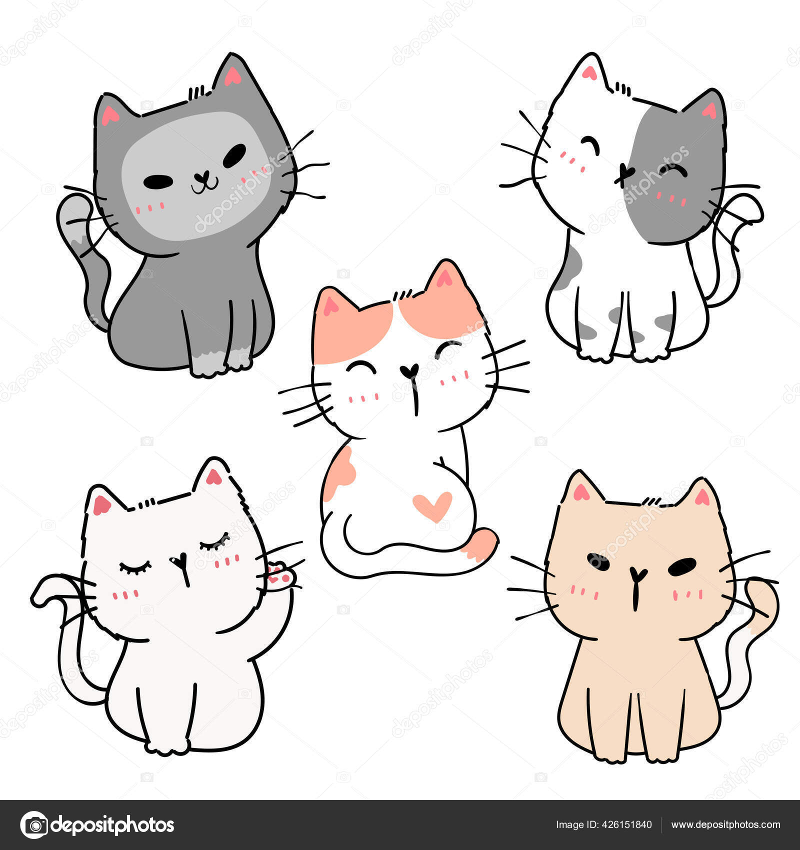 Ensemble Chaton Mignon Dessin Anime Chaton Ludique Dans Differentes Poses Image Vectorielle Par Natsicha C Illustration Ensemble Chaton Mignon Dessin Anime Chaton Ludique Dans Differentes Poses Image Vectorielle Par Natsicha C Illustration