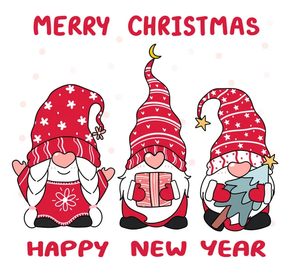 Merry Catmas Christmas Greeting Card Cute Naughty Cat Santa Red — Stock Vector