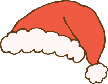 Çizgi film Noel Şapka Çizimi El Çizimi