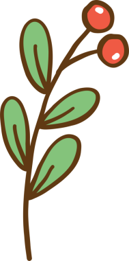 Kırmızı Böğürtlenler ve Yeşil Yapraklar 'ın Noel Fotoğrafı