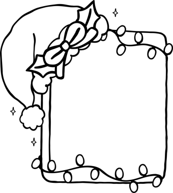 Coquette Koleji Noel Kitabı Okuma taslağı, Noel Baba Şapkası ve Işıklı Noel Kitabı Çizimi