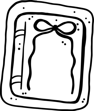 Coquette Koleji Noel Kitabı okuma taslağı, Kitap Şeklinde Zencefilli Kurabiye Çizgi El