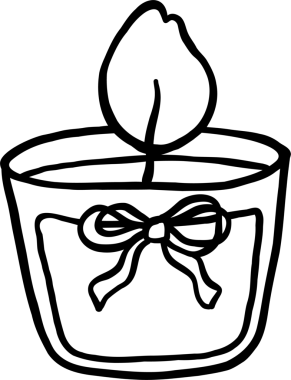 El çizimi Coquette Kokulu Mum Holder Kupası 'nda kurdele çizimi