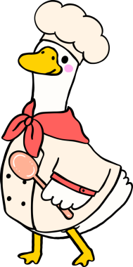 Aptal Kaz Verandası Profesyonel Aşçı Kaşıklı Çizgi Filmi Çizim Giyin