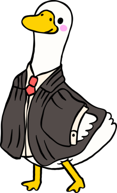 Aptal Kaz Verandası Profesyonel Avukat Çizgi Film Üniforması Resimleri Giydirin