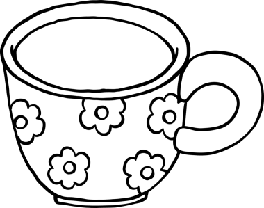 Kız Kibrit Hattı Karalama El Çizimi, Siyah ve Beyaz Çay Fotoğrafı