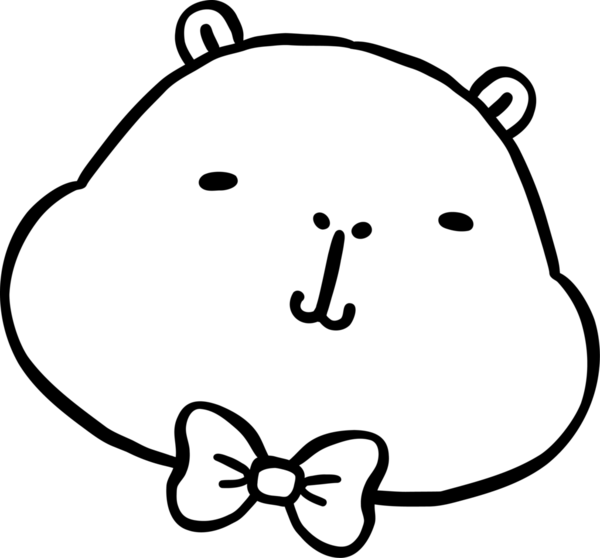 Kawaii Capybara Valentine Face Boy Bowtie ile Çizgi Film