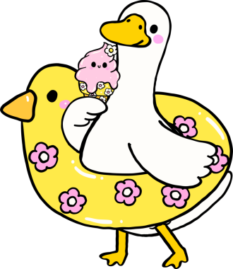 Yaz Şapşal Kaz ve Ördek Foat ve Dondurma Çizgi Filmi El Çizimi