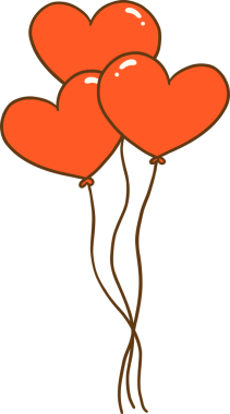 Üç Kalpli Balonların Çizgi Film Çizimi
