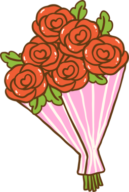 Gül Buketi Çizim El Çizimi