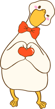 Mini Kalp Çizim Elli Aptal Sevgililer Günü Kaz 'ı