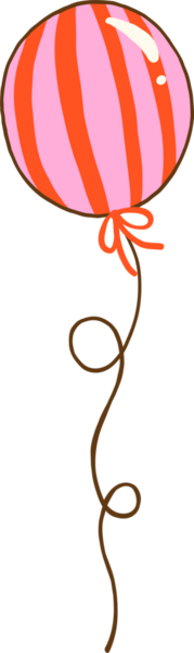 Yay ve Yaylı Çizgili Balon İllüstrasyonu