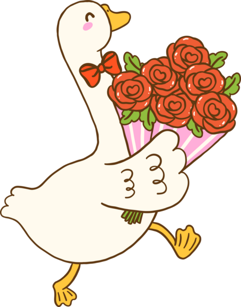 Güllerin Buketi Çizim Elli Sevgililer Günü Kaz 'ı