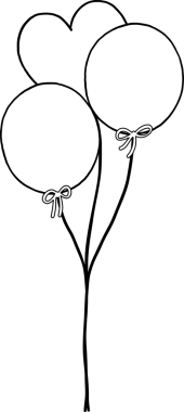 Yaylı ve Yaylı Çizgili Balonlar Çizimi Çizimi