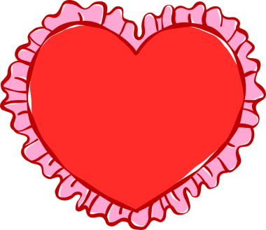 Kırmızılı Kırmızılı Kalp Çerçevesi, Kıvrık Kenarlı, Çizgili El Çizimli Oyuncak Çizgili