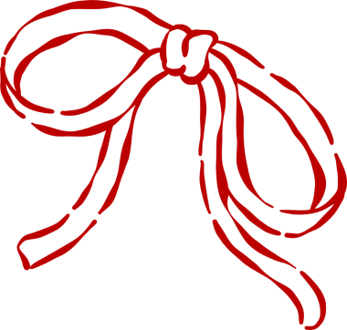 Tuhaf Fiyonk Kurdelesi Dekoratif El Çizimi