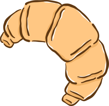 Basit Kruvasan El Çizimi Çizimi