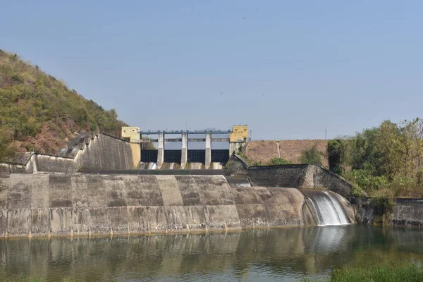 Old Dam Close View Looking Awesome Sunny Day Indian Dam — Stock Photo, Image