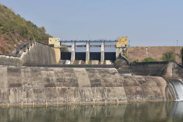 Old Dam Close View Looking Awesome Sunny Day Indian Dam — Stock Photo, Image