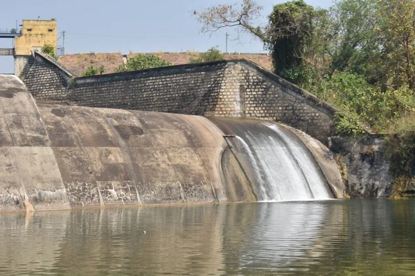 Old Dam Close View Looking Awesome Sunny Day Indian Dam — Stock Photo, Image