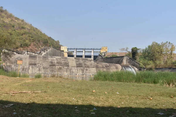 Old Dam Close View Looking Awesome Sunny Day — Stock Photo, Image