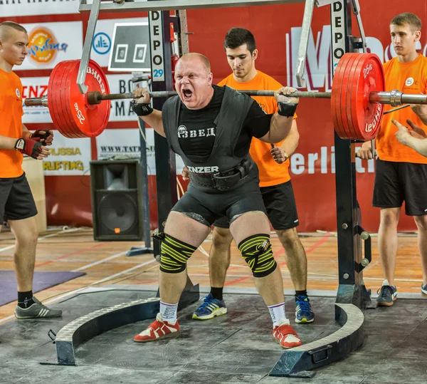 A Copa do Mundo de 2014 powerlifting AWPC em Moscou . — Fotografia de Stock