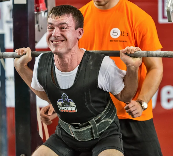 A Copa do Mundo de 2014 powerlifting AWPC em Moscou . — Fotografia de Stock