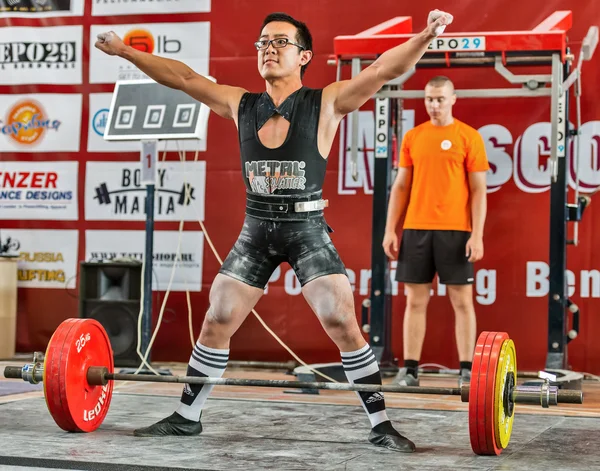 A Copa do Mundo de 2014 powerlifting AWPC em Moscou . — Fotografia de Stock