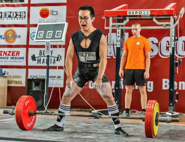 A Copa do Mundo de 2014 powerlifting AWPC em Moscou . — Fotografia de Stock