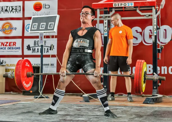 A Copa do Mundo de 2014 powerlifting AWPC em Moscou . — Fotografia de Stock